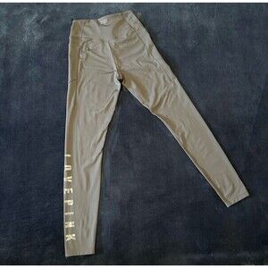Victorias Secret PINK Active Small Gray Athletic Leggings With Pockets Women's
